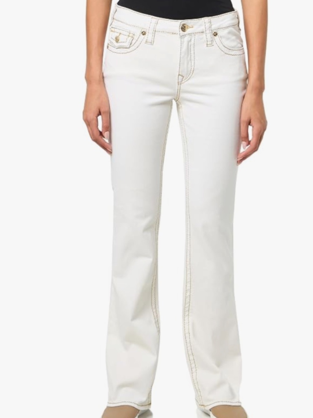 True Religion - BECCA BIG T LUREX MID RISE BOOTCUT JEAN